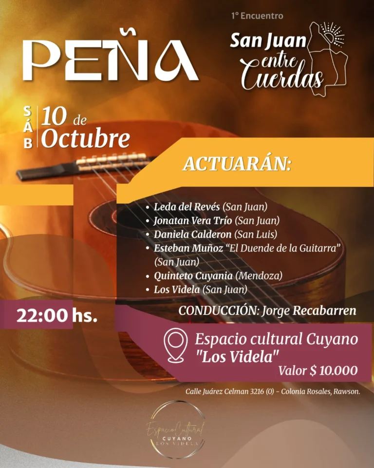 San Juan Entre Cuerdas reunirá al folclore cuyano el 10 de octubre