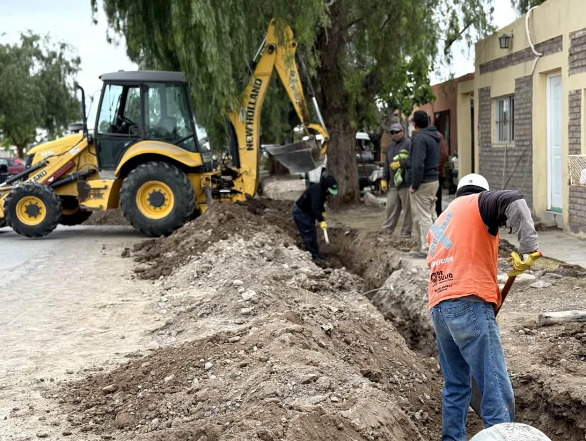 9 de Julio avanza con trabajos de canalización, limpieza y recuperación de desagües