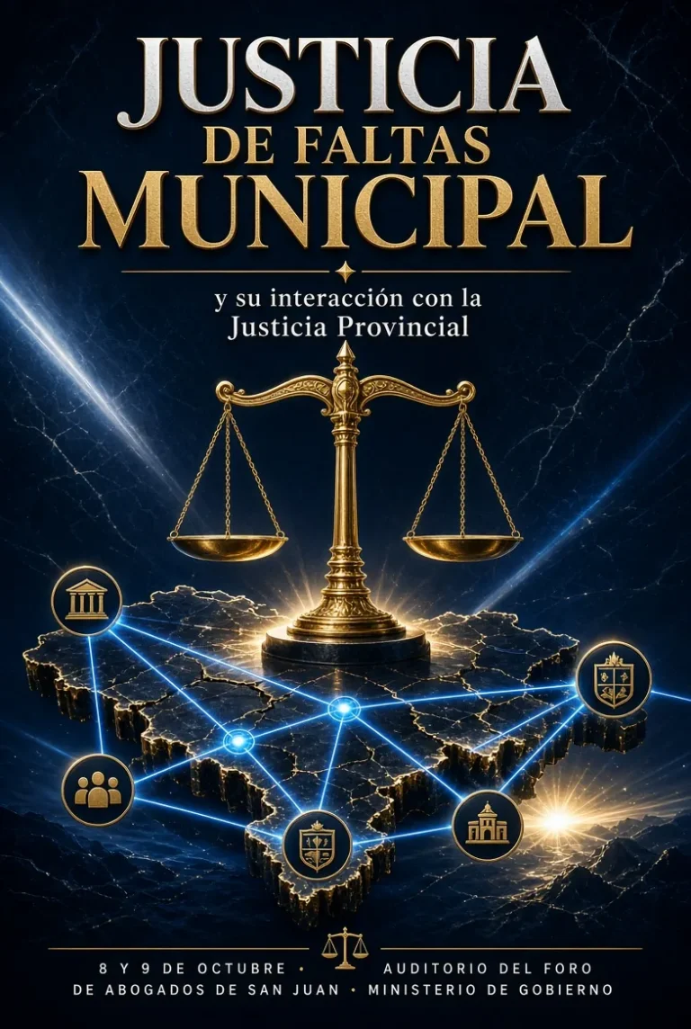 San Juan será sede de una jornada sobre Justicia de Faltas Municipal