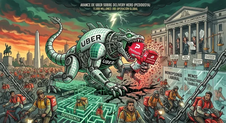 Uber va por PedidosYa y los repartidores advierten por un posible “monopsonio”